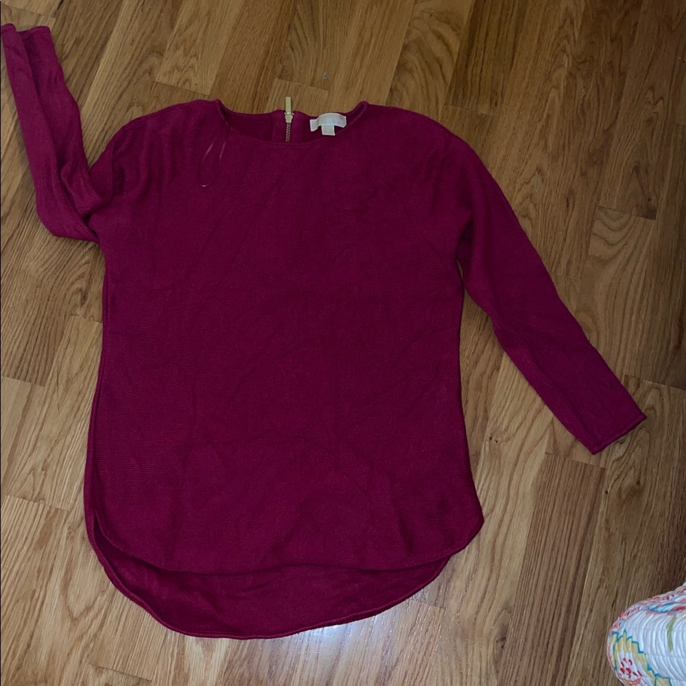 Michael Kors Magenta Long Sleeve Sweater